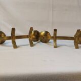 Pair of brutalist candlesticks in solid brass - 1960s