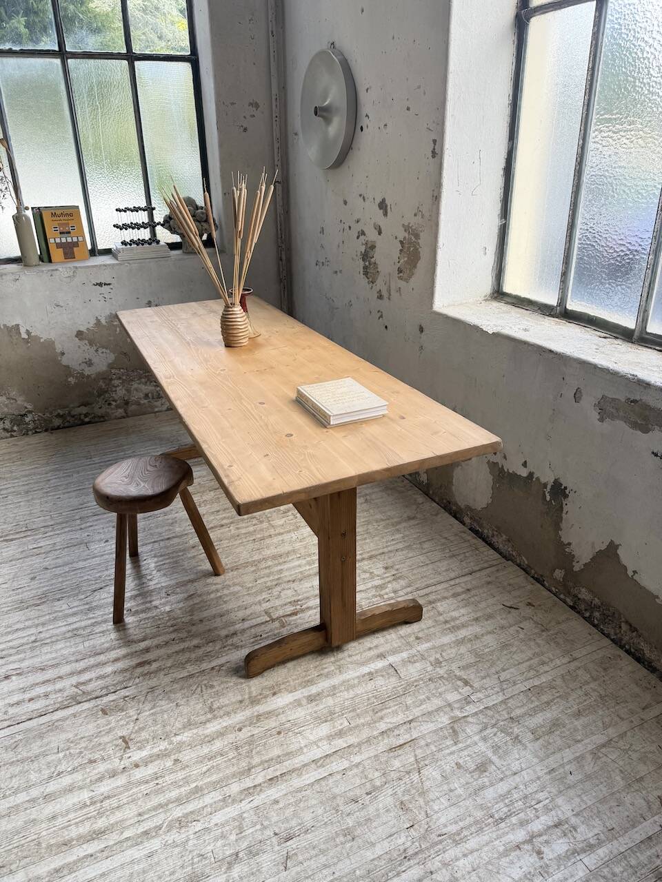 Perriand mountain furniture pine dining table