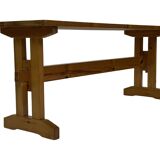 Vintage Scandinavian modern pinewood bench from the 1960's