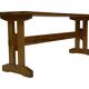Vintage Scandinavian modern pinewood bench from the 1960's