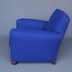 Royal blue wool club chair armchair. 1930s