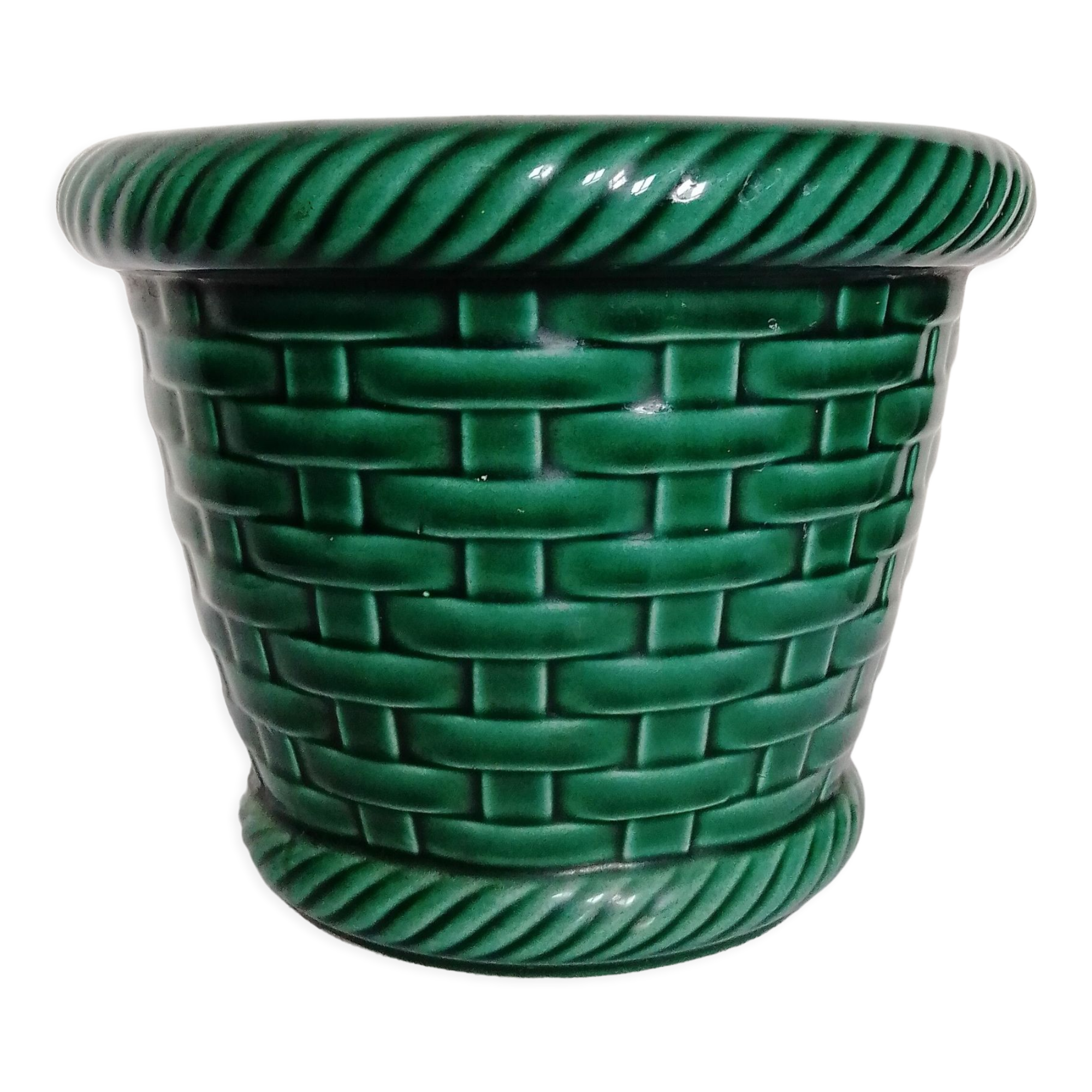 Ceramic pot cache Poët Laval basketry series