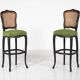 2 Louis XV style bar stools, Belgium