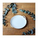 Limoges golden edé white plate