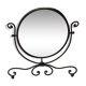 Swivel oval mirror 38x45 cm