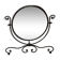 Swivel oval mirror 38x45 cm