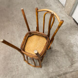 Pair of chairs bistrot Thonet Austria 1900 canning stamped