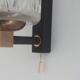 Wall light thick molded glass and 50s brass