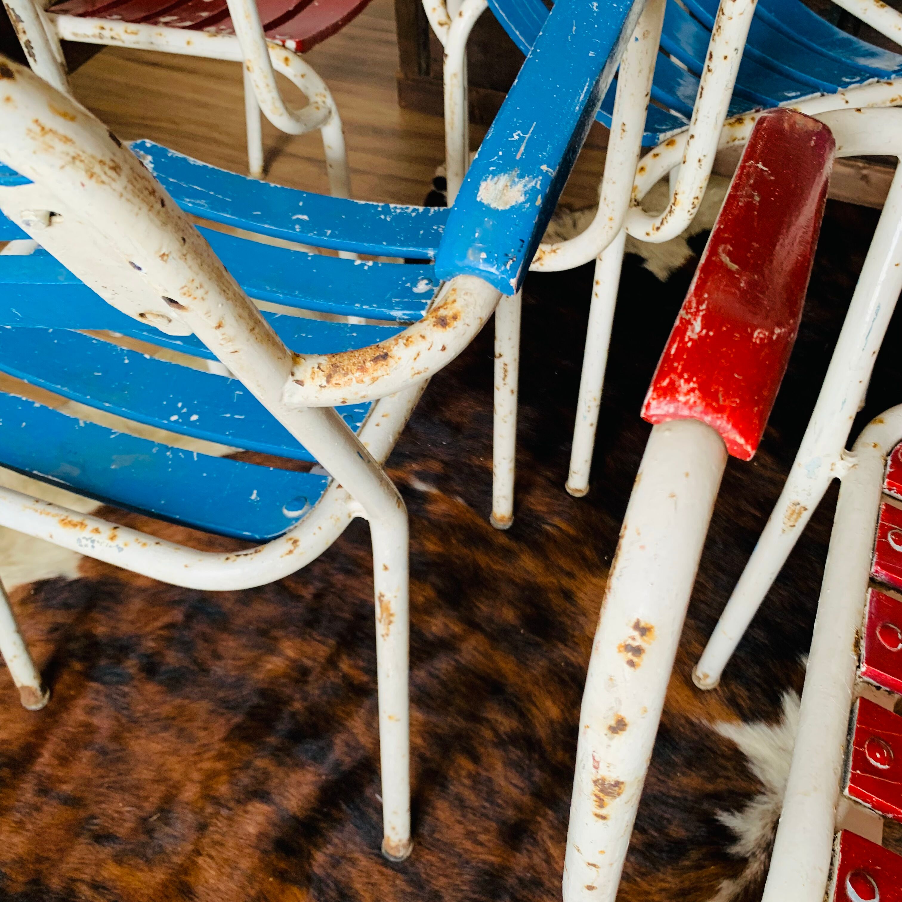 Set of 5 armchairs Tolix T2 50s