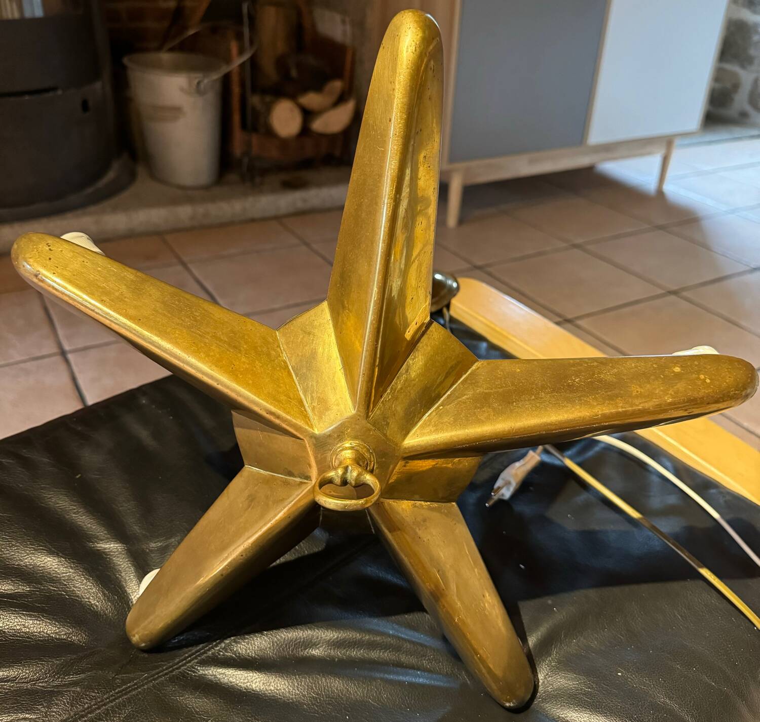 Mid-20th century star-shaped chandelier