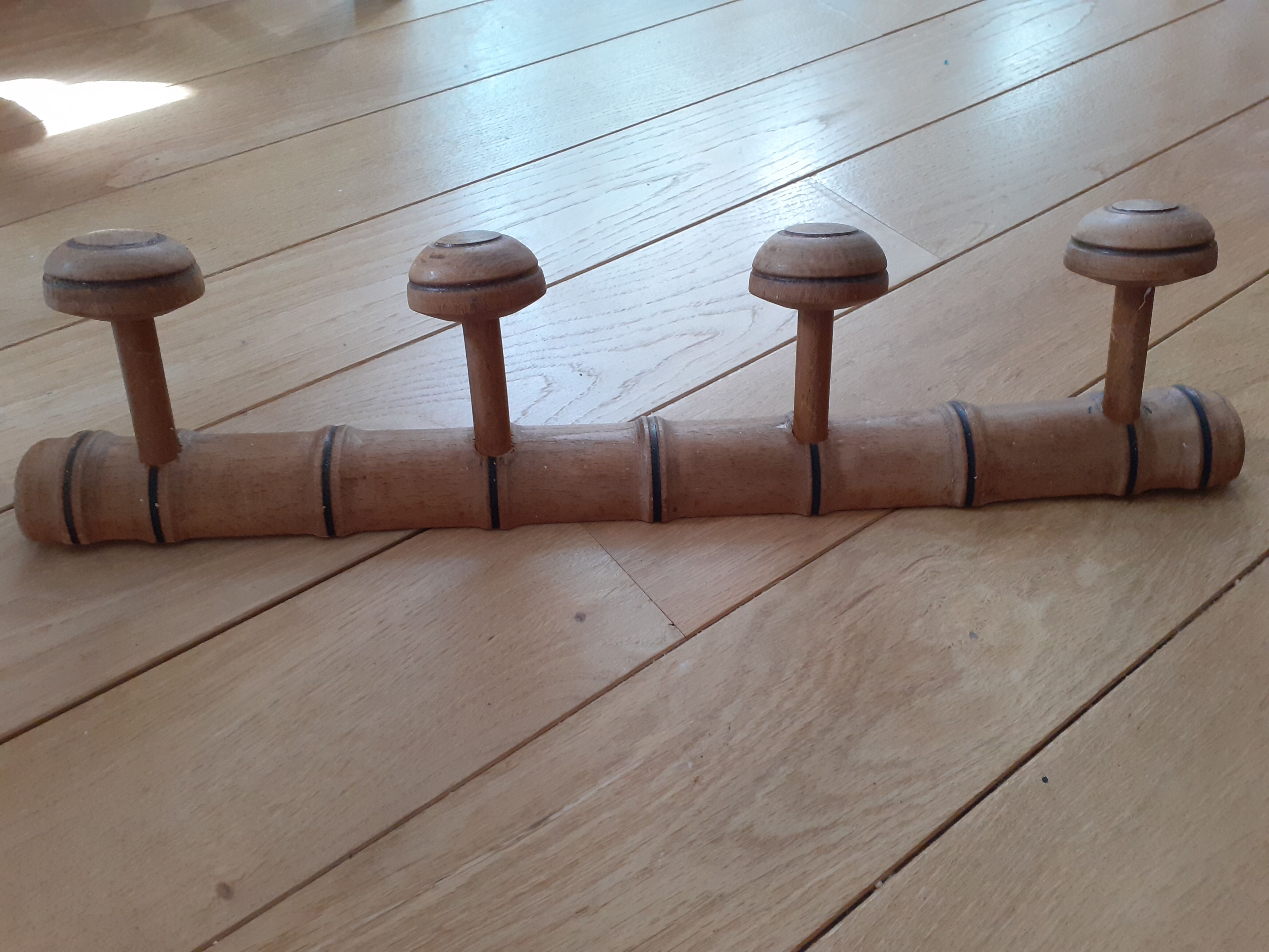 Old coat rack wood imitation bamboo