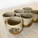 Vintage landscape espresso coffee cups
