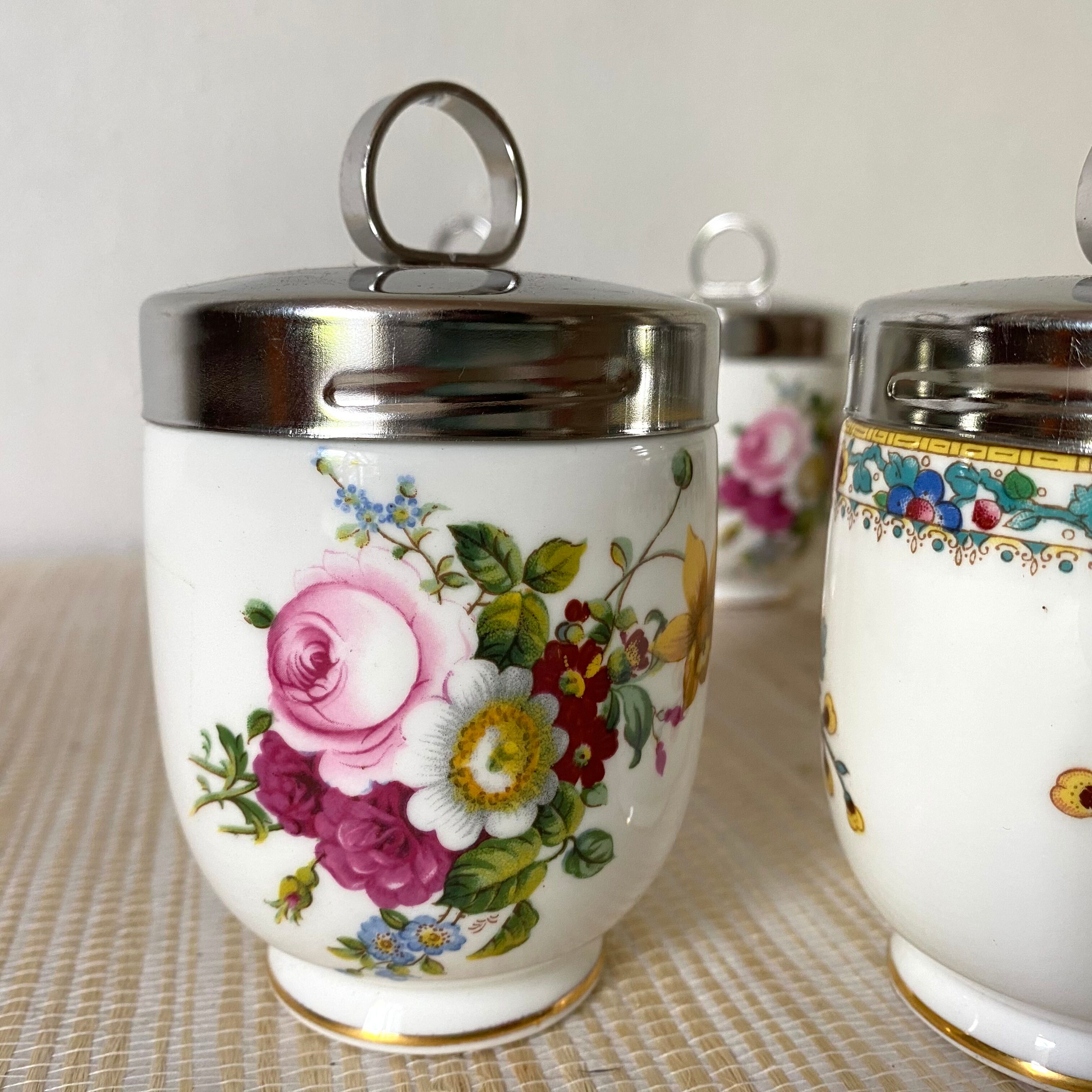 English porcelain pots cooked-egg