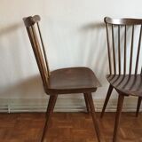 Set of 6 chairs Baumann Menuet in beech, compass feet