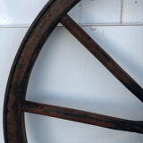 Small wooden cart wheel