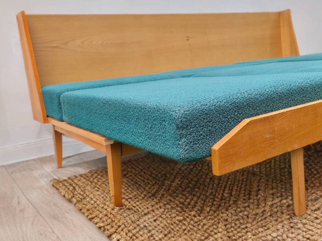 Lysecky Nabytok sofa bed, Czech vintage 1960s