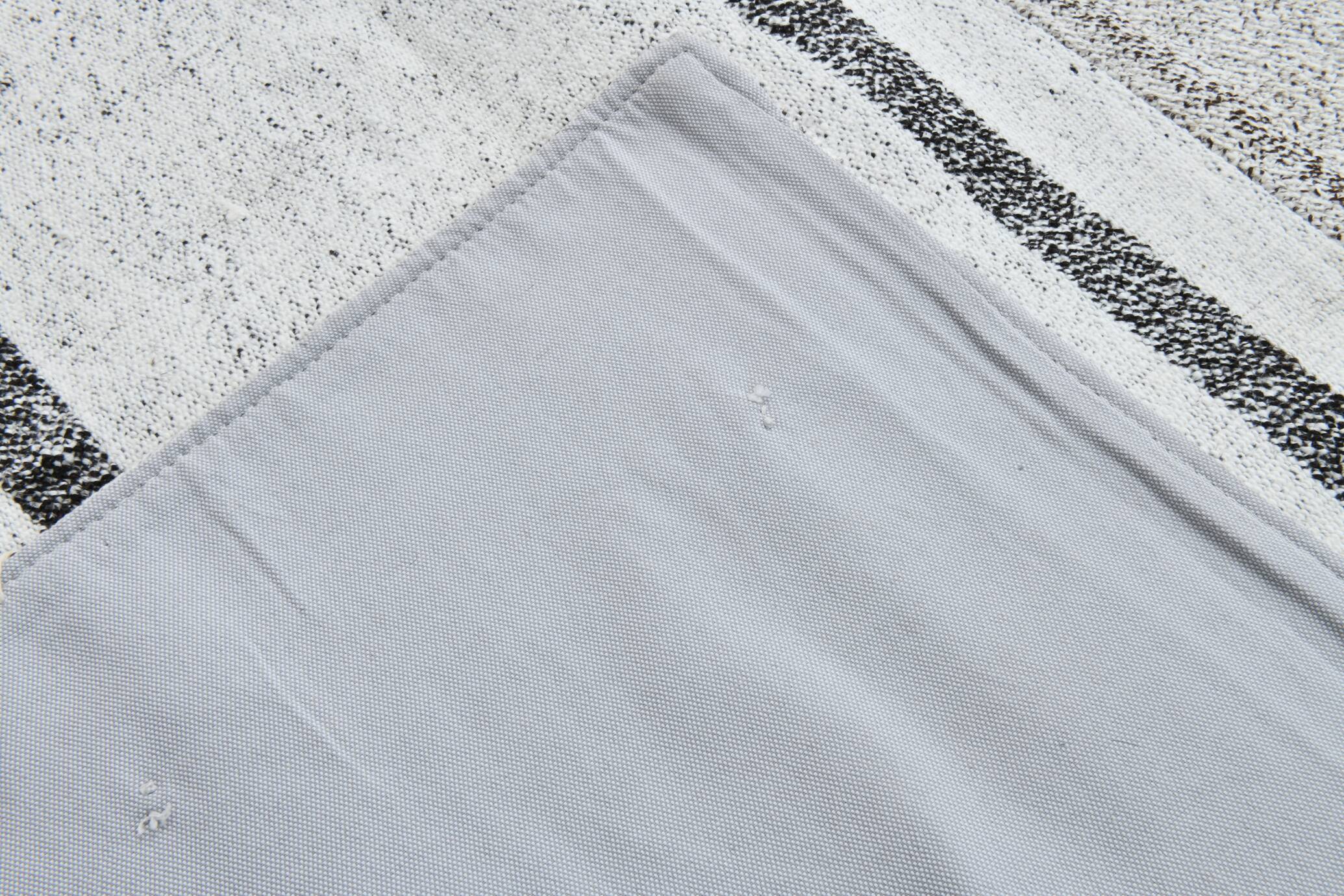 8x10 Contemporary White & Gray Solid Kilim Rug, 258x309Cm