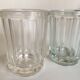 Pair of pots to jams in glass fluted on foot early 20th e