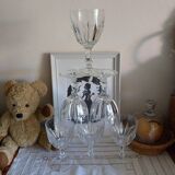 Vintage Italian chiseled crystal stemmed glasses