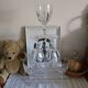 Vintage Italian chiseled crystal stemmed glasses