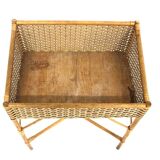 Scandinavian rattan indoor planter, Sweden, 1950s