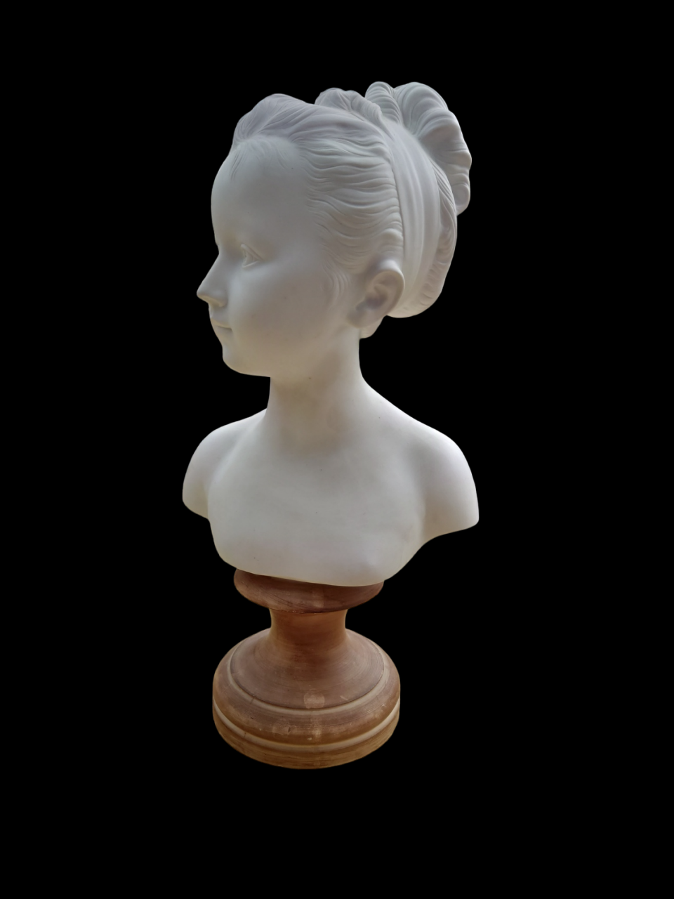 Biscuit bust louise Brongniart signed MNP Limoges XX century