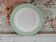 Plat rond creux marli vert d'eau et frise dorée Cafés Lemaire