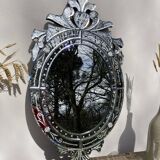 Oval Venetian wall mirror