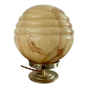 Lampe art Déco en opaline