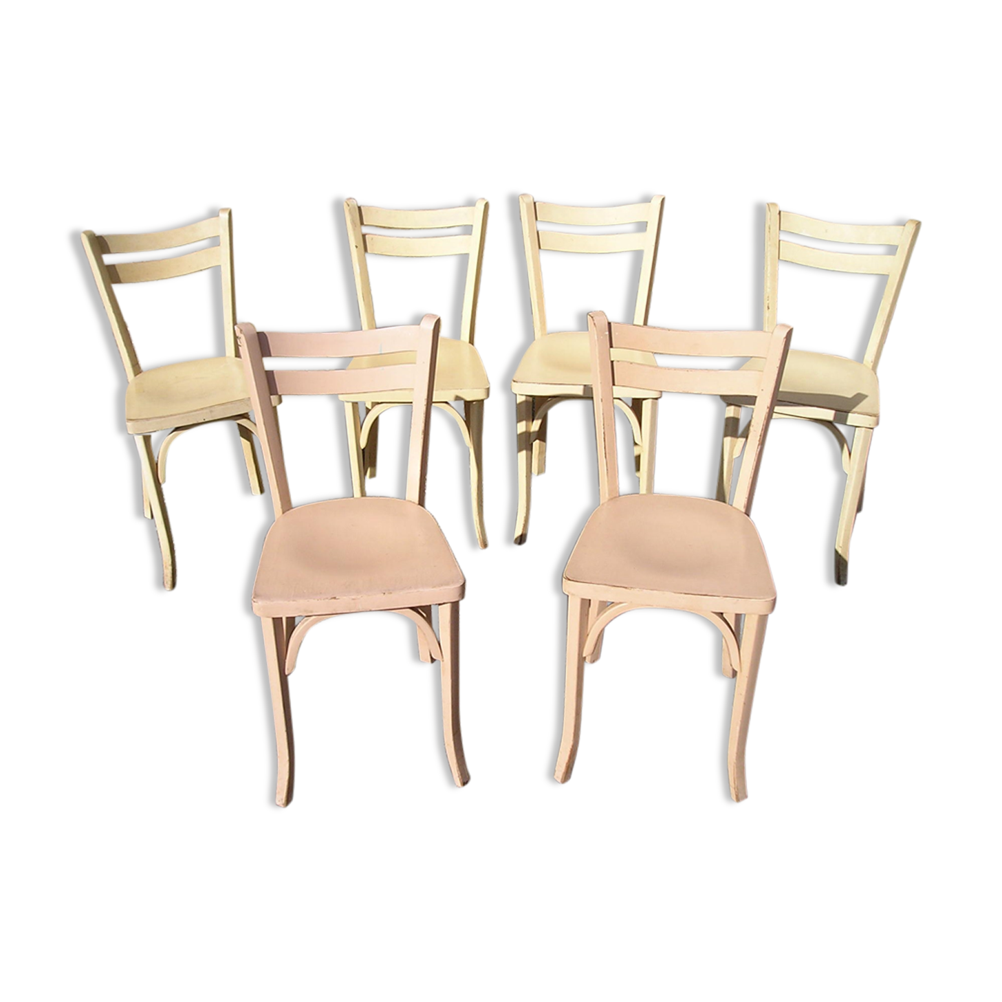 Set of 6 bistro chairs baumann 1960