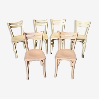 Set of 6 bistro chairs baumann 1960