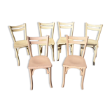 Set of 6 bistro chairs baumann 1960