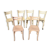 Set de 6 chaises de bistrot baumann 1960