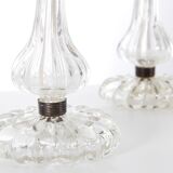 Pair of crystal table lamps