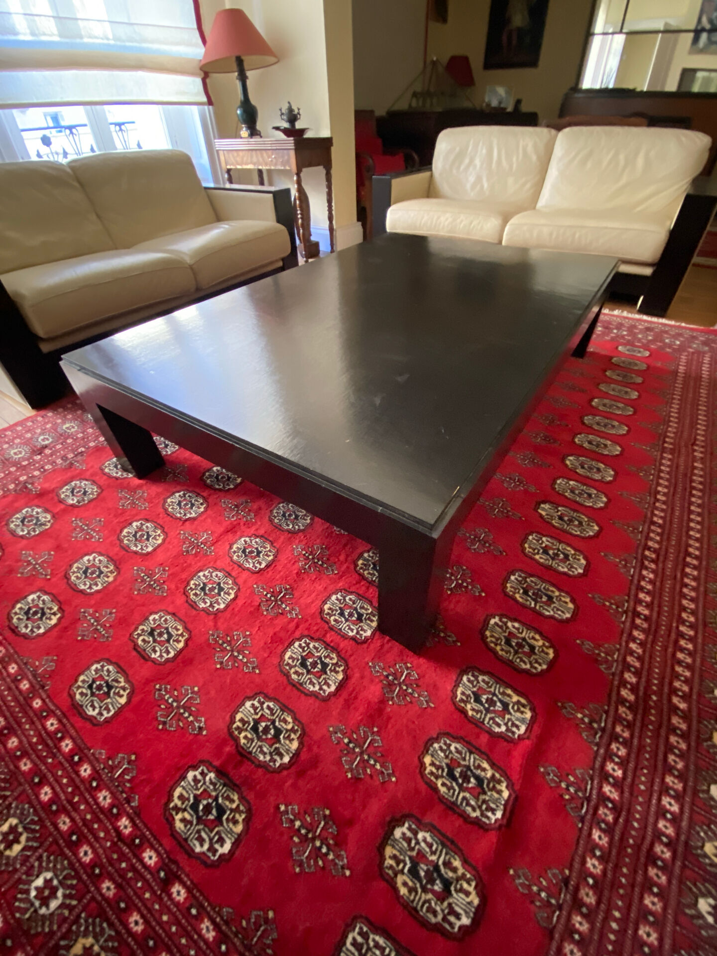 Black oak coffee table