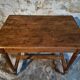Antique French oak table, writing table from the early 19th century.