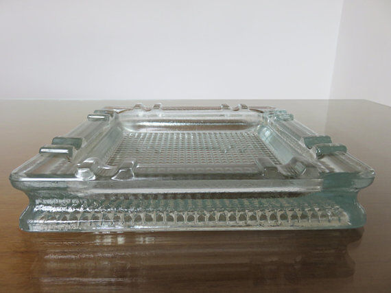 Glass ashtray 50s 60s