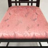 Giorgetti Italian Design High Back Dining Chairs with Pink Upholstery 1980s