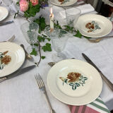6 assiettes plates anciennes made in france digoin