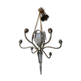 Lustre bronze argenté art nouveau