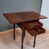 Side table with flap