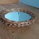 Round rattan wicker mirror 18cm