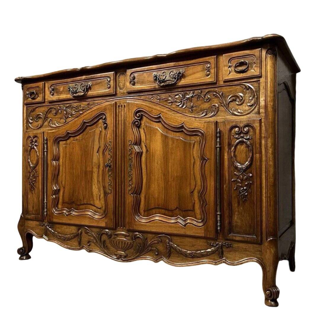 Buffet provençal de style louis XV en noyer / 160cm de long