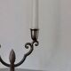 Vintage Pewter Double-Arm Candelabra – Art Nouveau Style Candle Holder