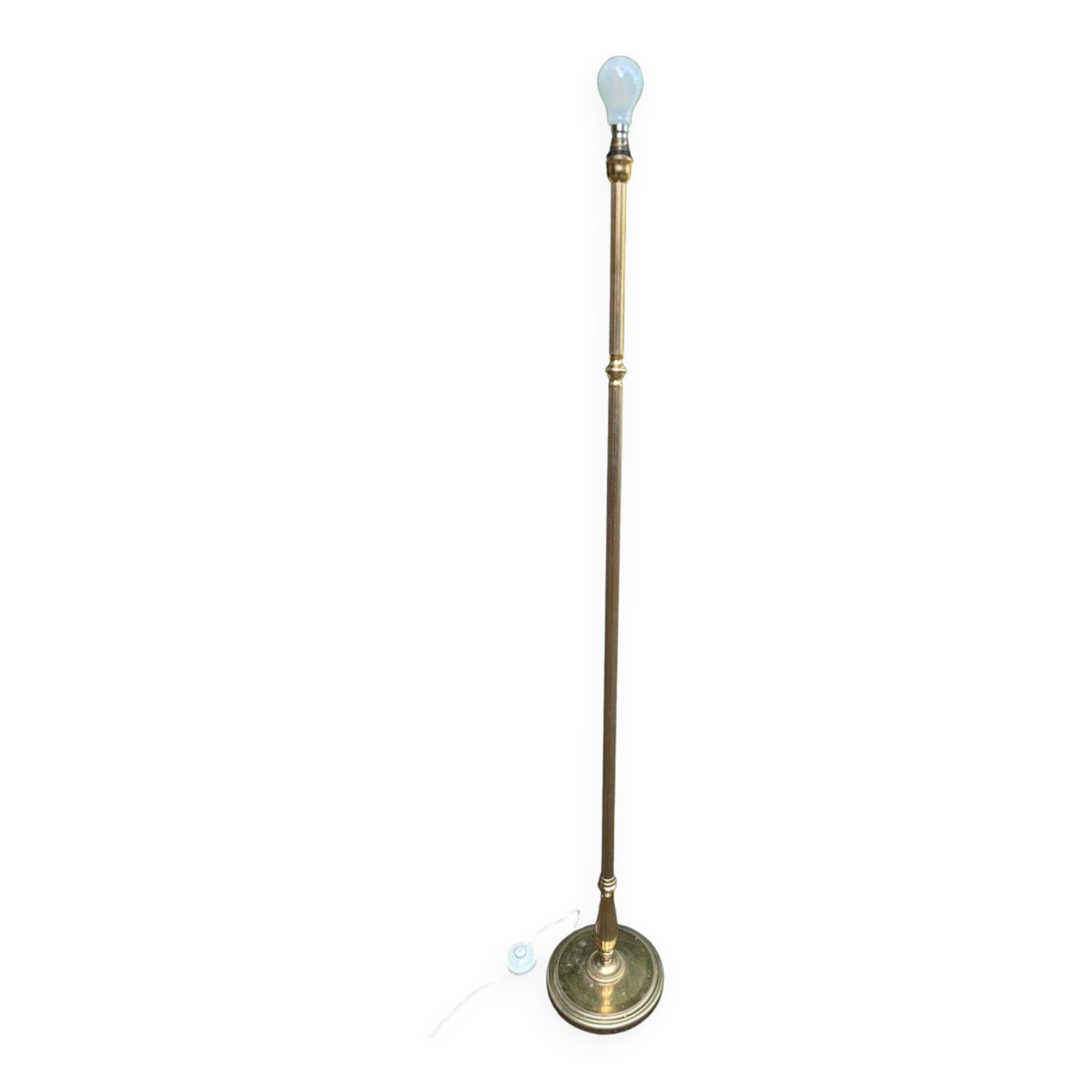 Vintage brass floor lamp from the 20th century.