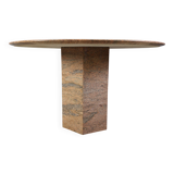 Vintage round granite dining table, 1970s