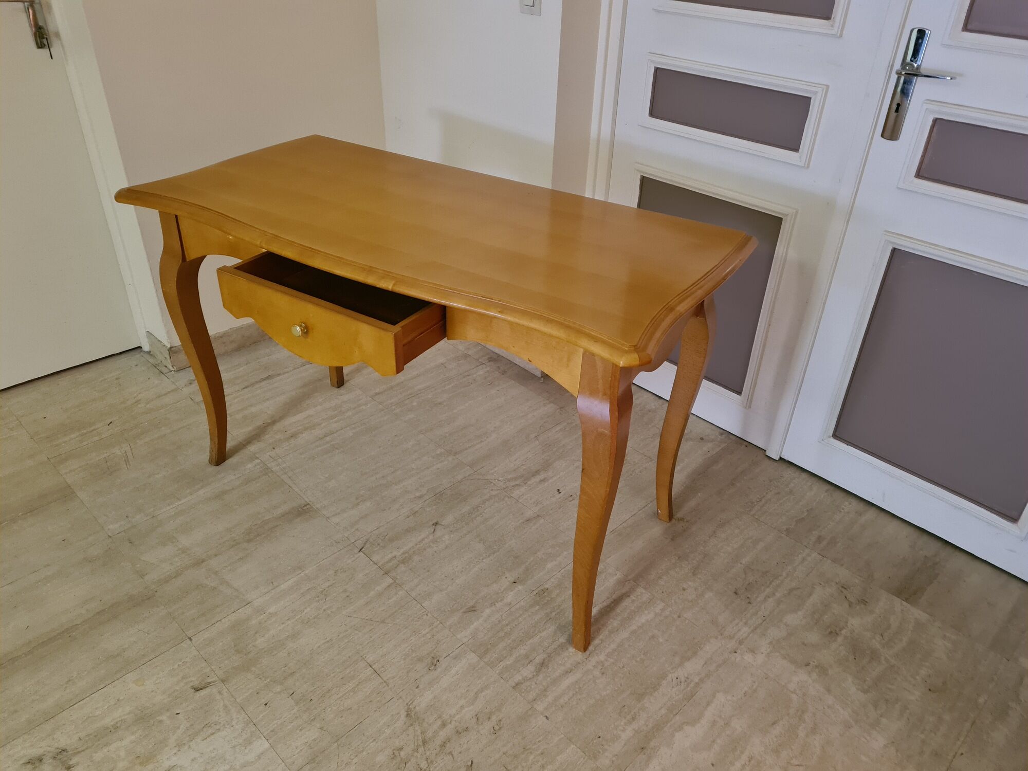 Light wood desk