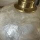 Capiz shell lamp and vintage brass