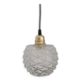 Baladeuse globe en verre ciselé