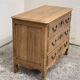 Louis XV style chest of drawers, solid raw oak, 1920.